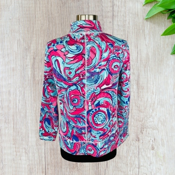 Talbots Full Zip Multicolor Paisley Track Jacket Size SP - Picture 2 of 6